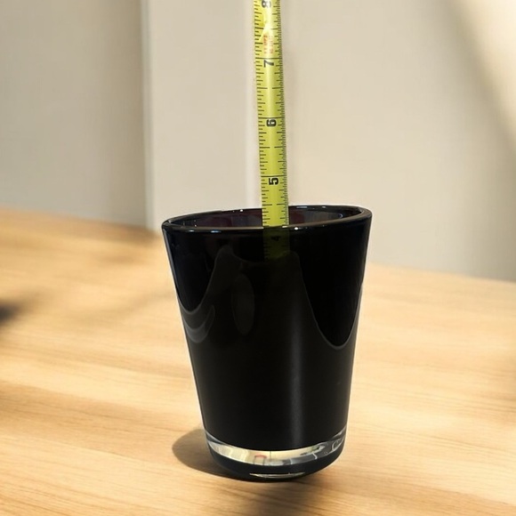 5” Black Glass Vase - Picture 7 of 9